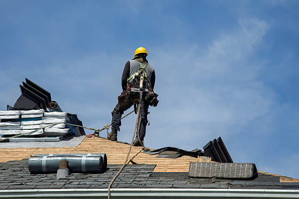 Professional Roofing technician working in Livermore Falls, ME